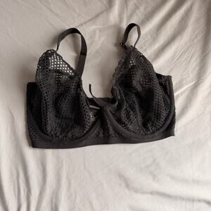 Victoria’s Secret Size 34DDD Black Lace Unlined Demi Bra